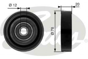 Gates Τεντωτήρας, Ιμάντας poly-V - T36086