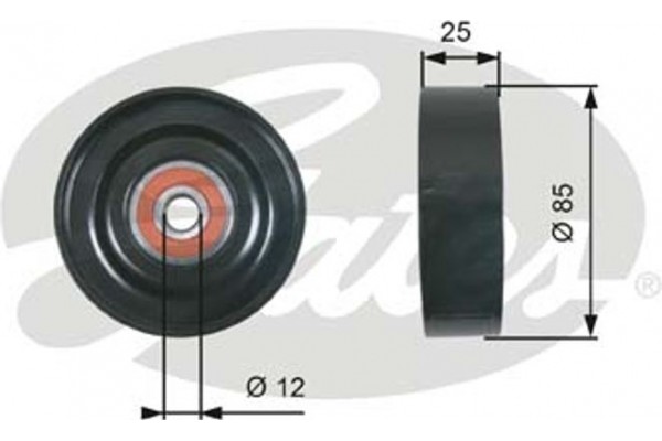 Gates Τεντωτήρας, Ιμάντας poly-V - T36087