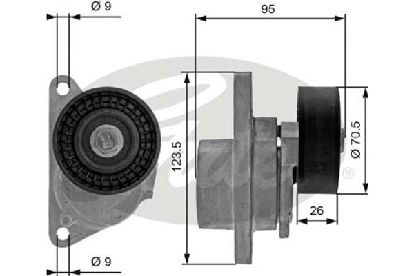 Gates Τεντωτήρας, Ιμάντας poly-V - T38190