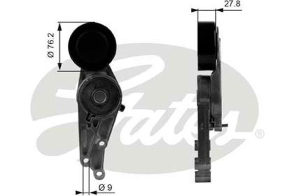 Gates Τεντωτήρας, Ιμάντας poly-V - T38207