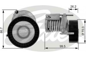 Gates Τεντωτήρας, Ιμάντας poly-V - T38214