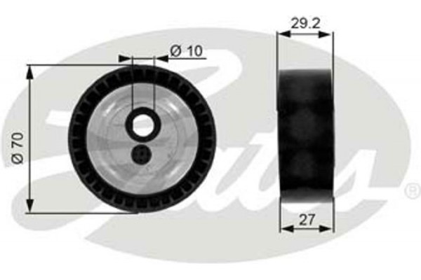 Gates Τεντωτήρας, Ιμάντας poly-V - T38231