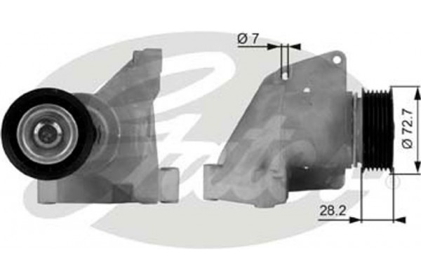 Gates Τεντωτήρας, Ιμάντας poly-V - T38316