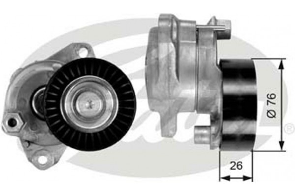 Gates Τεντωτήρας, Ιμάντας poly-V - T38390