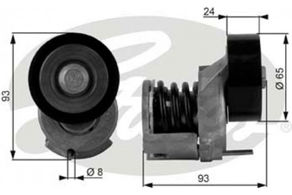 Gates Τεντωτήρας, Ιμάντας poly-V - T38439