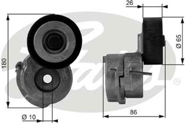 Gates Τεντωτήρας, Ιμάντας poly-V - T38440