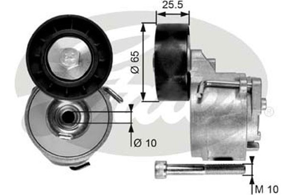 Gates Τεντωτήρας, Ιμάντας poly-V - T39017