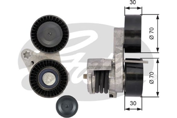 Gates Τεντωτήρας, Ιμάντας poly-V - T39114