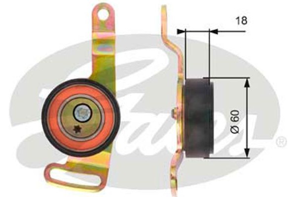 Gates Τεντωτήρας, Ιμάντας poly-V - T39119