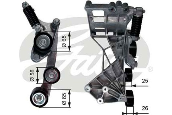 Gates Τεντωτήρας, Ιμάντας poly-V - T39136