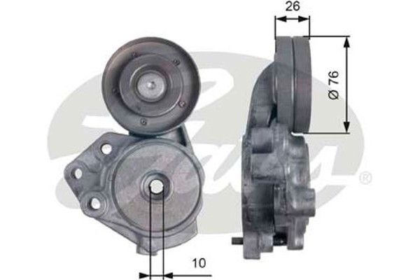 Gates Τεντωτήρας, Ιμάντας poly-V - T39173