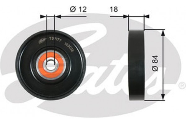 Gates Τεντωτήρας, Ιμάντας poly-V - T39177 Gates Τεντωτήρας, Ιμάντας poly-V - T39177