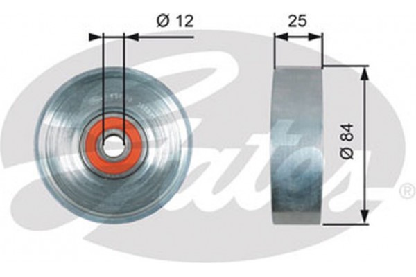 Gates Τεντωτήρας, Ιμάντας poly-V - T39178 Gates Τεντωτήρας, Ιμάντας poly-V - T39178