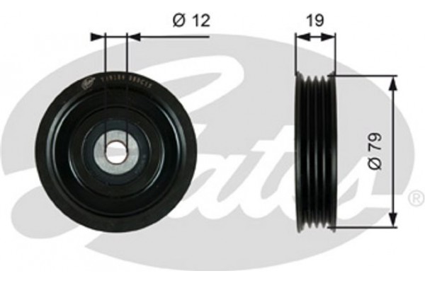 Gates Τεντωτήρας, Ιμάντας poly-V - T39184