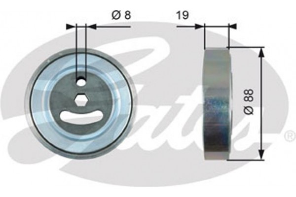 Gates Τεντωτήρας, Ιμάντας poly-V - T39225