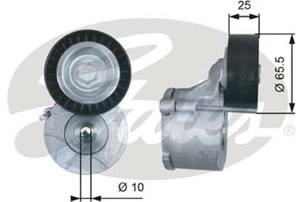 Gates Τεντωτήρας, Ιμάντας poly-V - T39281