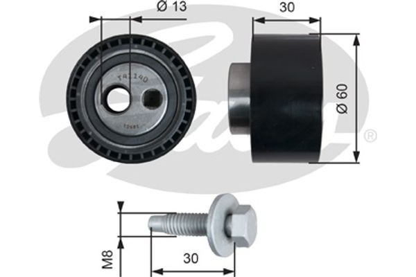 Gates Τεντωτήρας, οδοντ. Ιμάντας - T41140