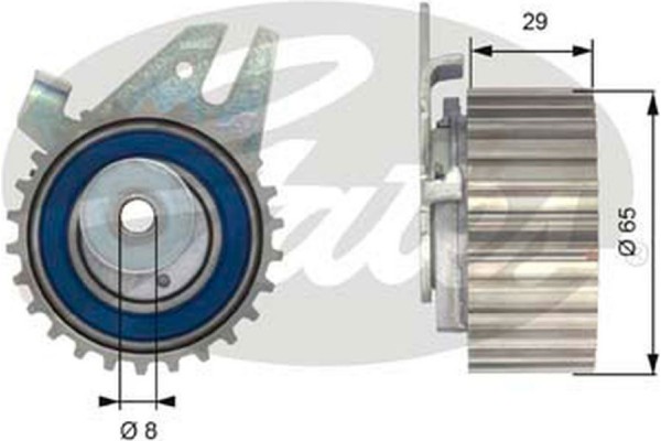 Gates Τεντωτήρας, οδοντ. Ιμάντας - T43043