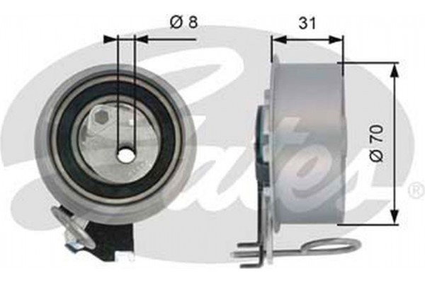 Gates Τεντωτήρας, οδοντ. Ιμάντας - T43135