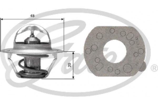 Gates Θερμοστάτης, Ψυκτικό Υγρό - TH00382G1