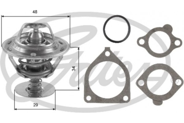 Gates Θερμοστάτης, Ψυκτικό Υγρό - TH39082G1