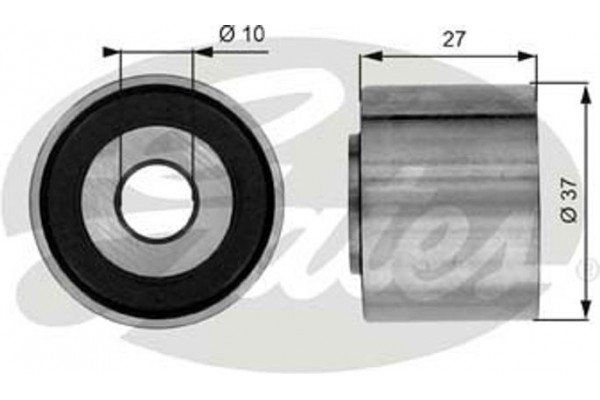 Gates Τροχαλία παρέκκλισης, Ιμάντας poly-V - T36025