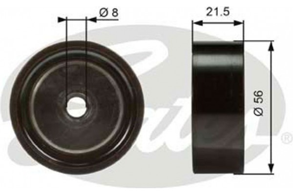 Gates Τροχαλία παρέκκλισης, Ιμάντας poly-V - T36122