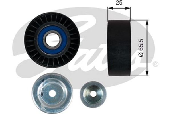 Gates Τροχαλία παρέκκλισης, Ιμάντας poly-V - T36124