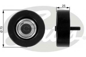 Gates Τροχαλία παρέκκλισης, Ιμάντας poly-V - T36175