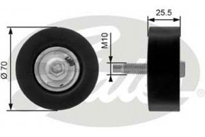 Gates Τροχαλία παρέκκλισης, Ιμάντας poly-V - T36200