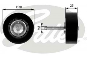 Gates Τροχαλία παρέκκλισης, Ιμάντας poly-V - T36263