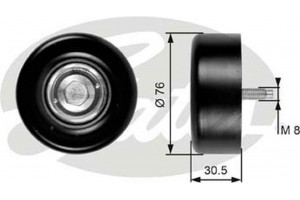 Gates Τροχαλία παρέκκλισης, Ιμάντας poly-V - T36265