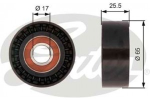 Gates Τροχαλία παρέκκλισης, Ιμάντας poly-V - T36394