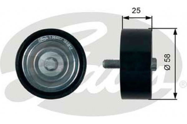 Gates Τροχαλία παρέκκλισης, Ιμάντας poly-V - T36407