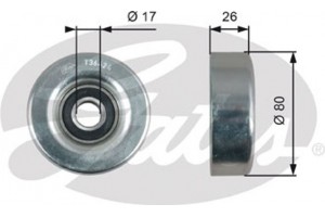 Gates Τροχαλία παρέκκλισης, Ιμάντας poly-V - T36424