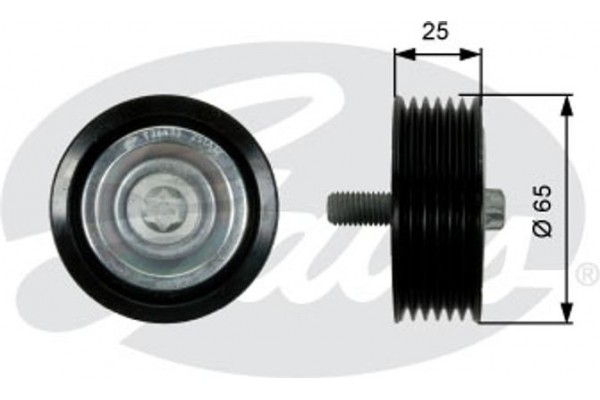 Gates Τροχαλία παρέκκλισης, Ιμάντας poly-V - T36433