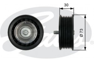 Gates Τροχαλία παρέκκλισης, Ιμάντας poly-V - T36435