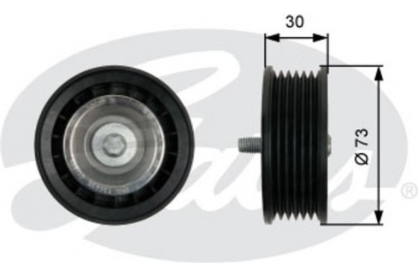 Gates Τροχαλία παρέκκλισης, Ιμάντας poly-V - T36435