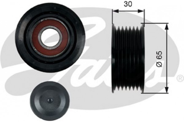 Gates Τροχαλία παρέκκλισης, Ιμάντας poly-V - T36439