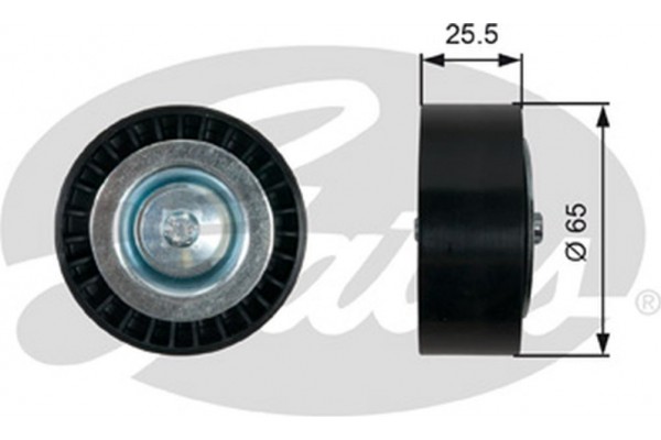 Gates Τροχαλία παρέκκλισης, Ιμάντας poly-V - T36454