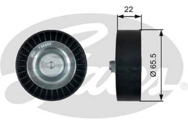 Gates Τροχαλία παρέκκλισης, Ιμάντας poly-V - T36458