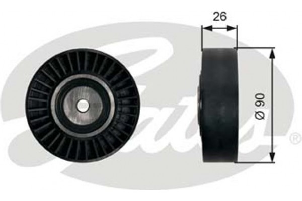 Gates Τροχαλία παρέκκλισης, Ιμάντας poly-V - T36461