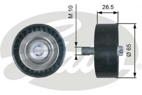 Gates Τροχαλία παρέκκλισης, Ιμάντας poly-V - T36464