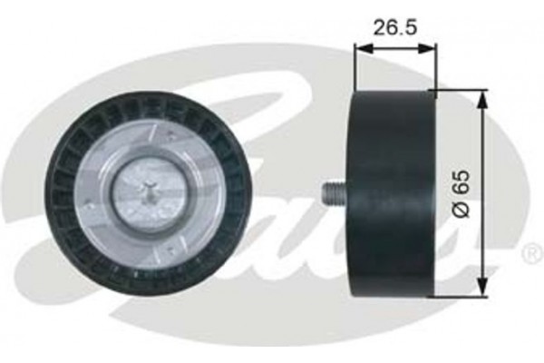 Gates Τροχαλία παρέκκλισης, Ιμάντας poly-V - T36465