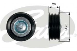 Gates Τροχαλία παρέκκλισης, Ιμάντας poly-V - T36469