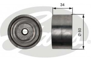Gates Τροχαλία παρέκκλισης, Ιμάντας poly-V - T36480
