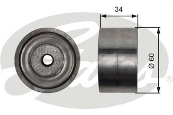 Gates Τροχαλία παρέκκλισης, Ιμάντας poly-V - T36480