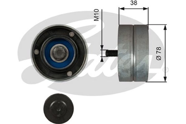 Gates Τροχαλία παρέκκλισης, Ιμάντας poly-V - T36529