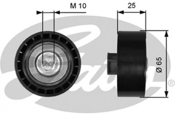 Gates Τροχαλία παρέκκλισης, Ιμάντας poly-V - T36539