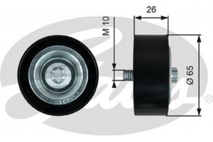 Gates Τροχαλία παρέκκλισης, Ιμάντας poly-V - T36621